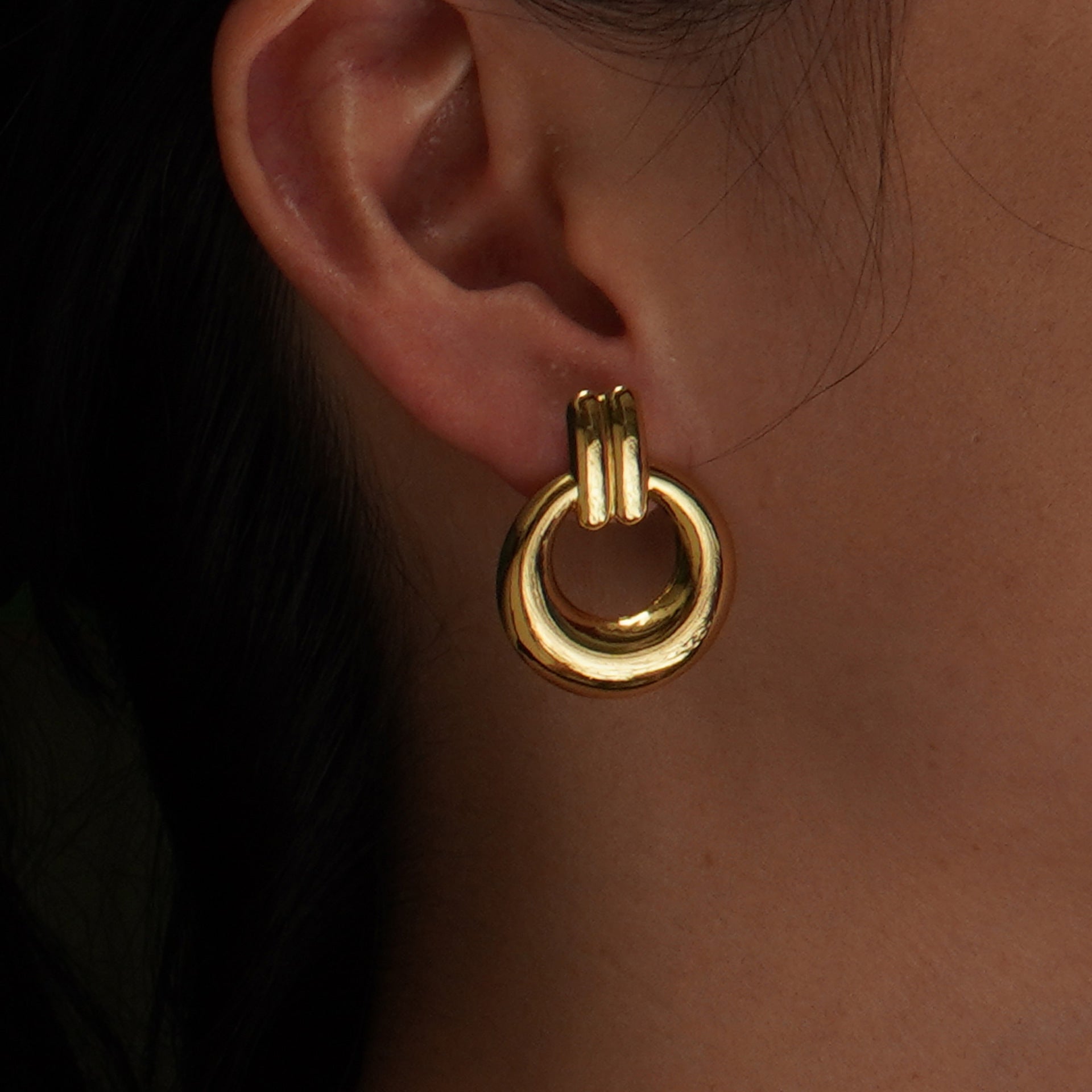 Double Bail Hoops Earrings