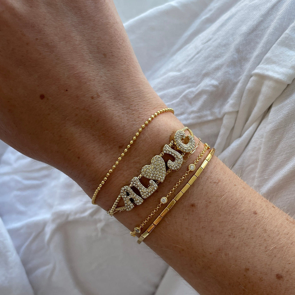 Sparkle Personalized Bubble Bracelet