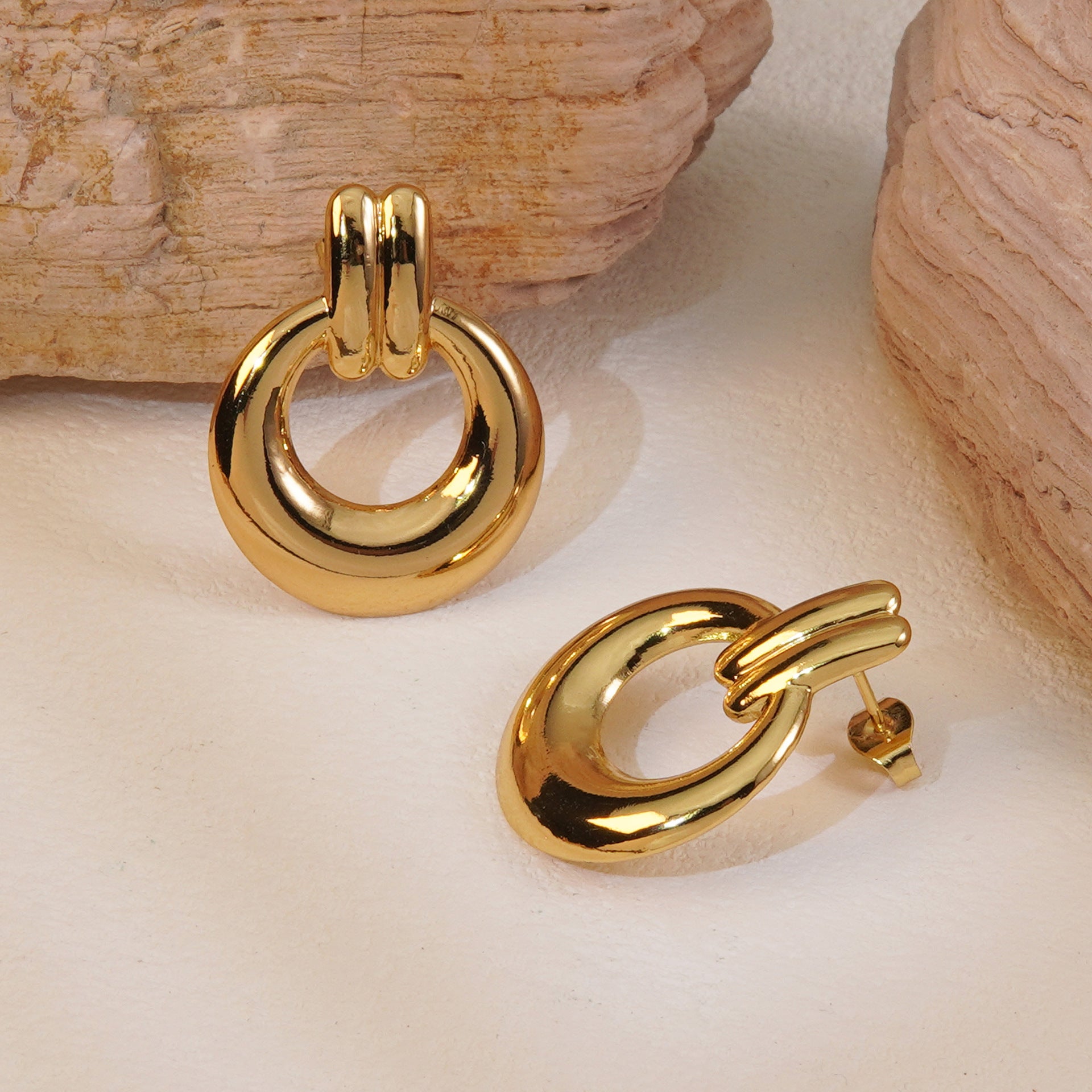 Double Bail Hoops Earrings