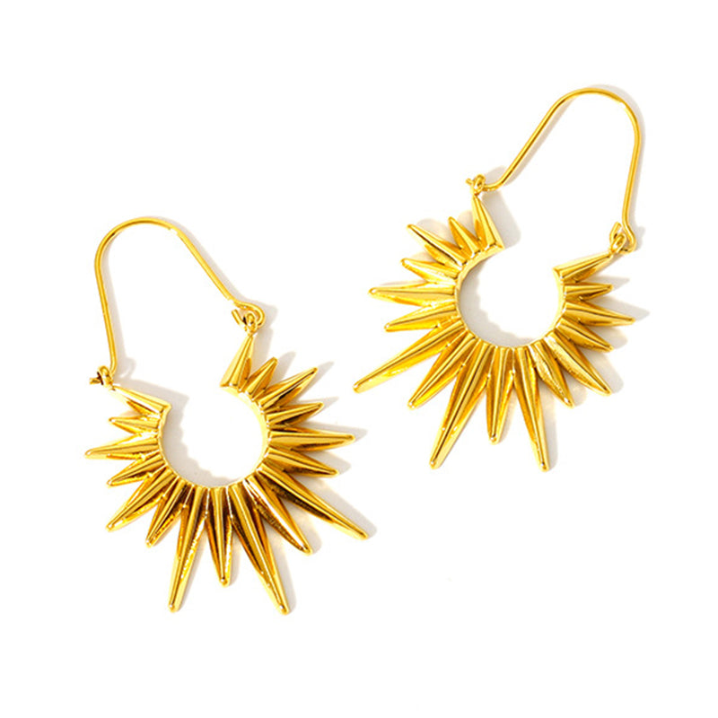 Sunburst Hoops Earrings