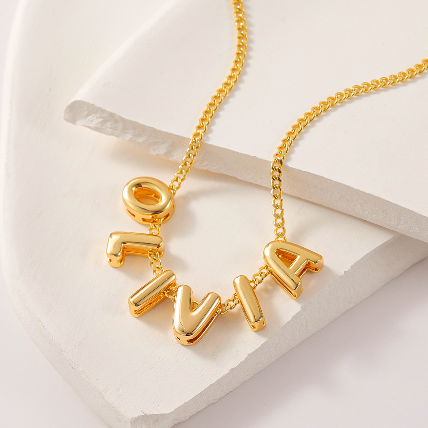 Bubble Font Custom Name Jewelry