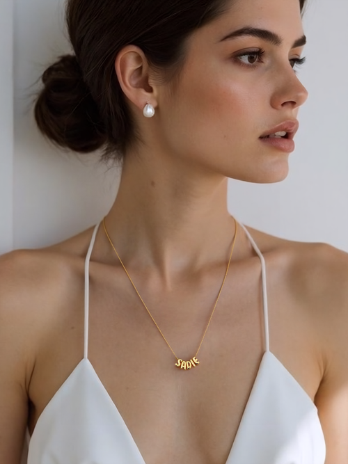 Bubble Font Custom Name Jewelry