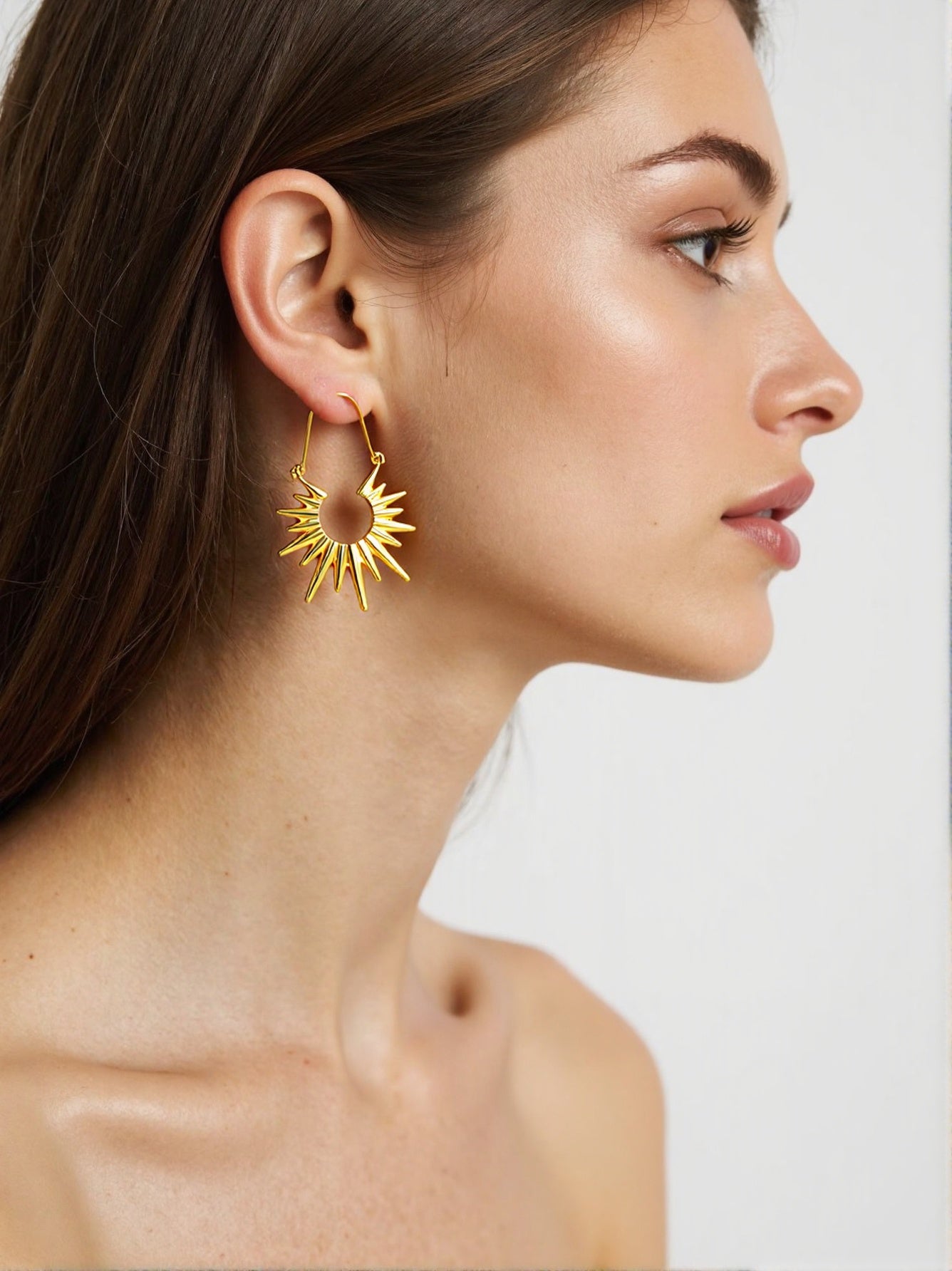 Sunburst Hoops Earrings