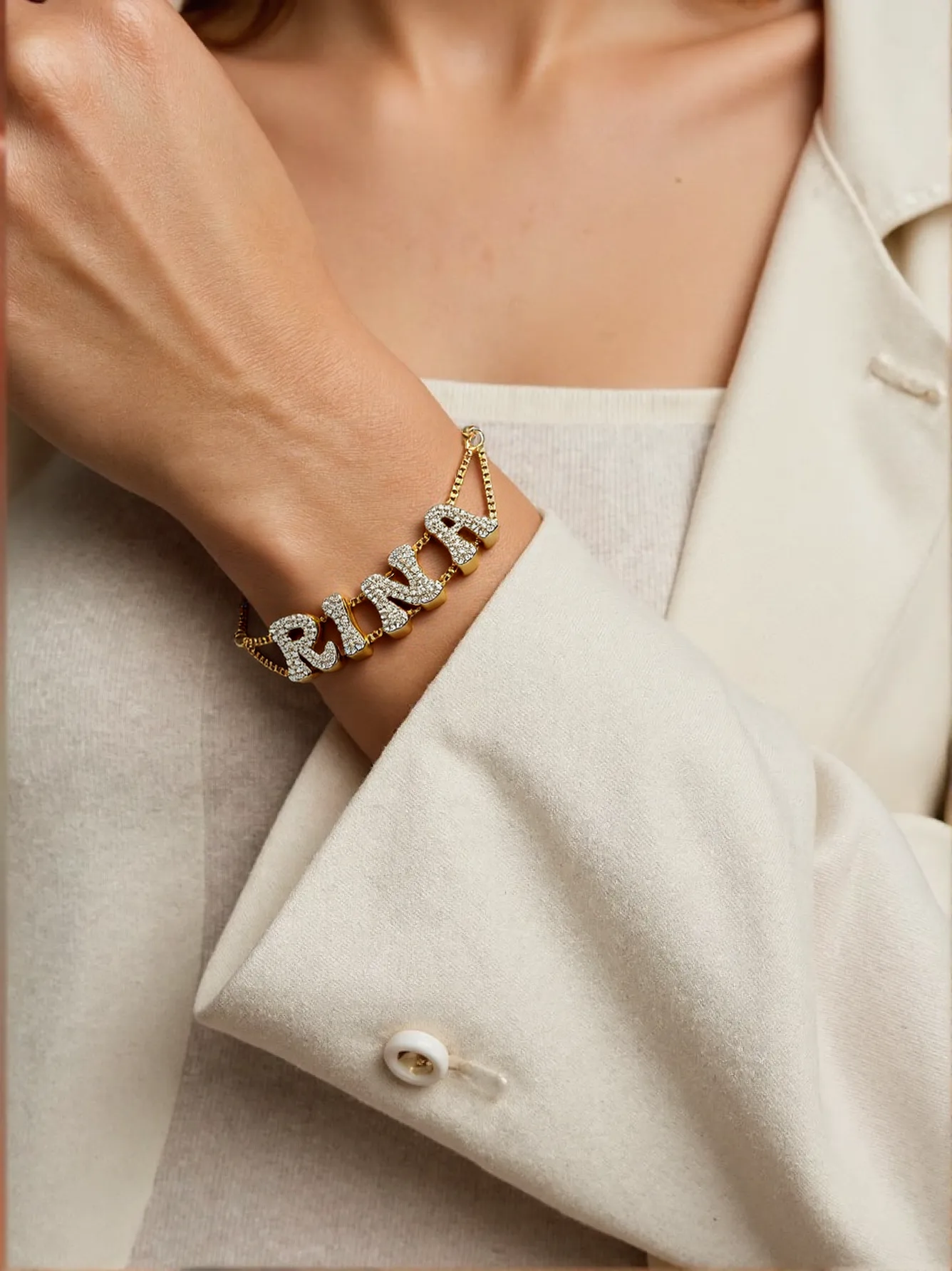 Sparkle Personalized Bubble Bracelet